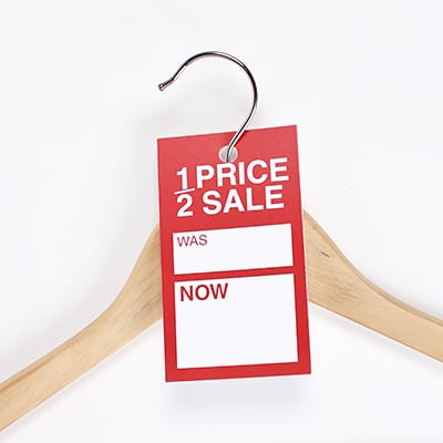 Sale Tickets for Hangers: Half Price Sale (500 Pack)