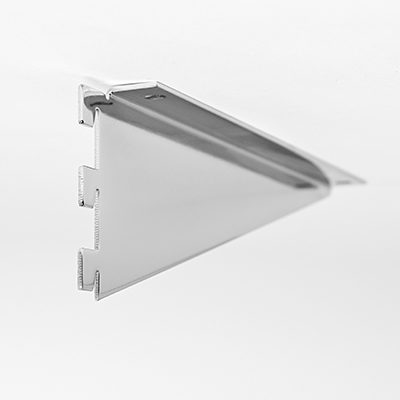 Chrome Shelf Brackets 270 mm for Twin Slot Uprights (Pair)
