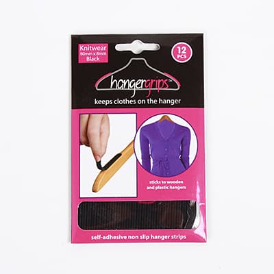 Hanger Grips Retail Packs: Knitwear Black (12 Pieces)