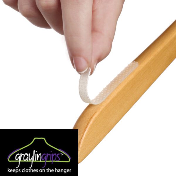 GraylinGrips: Narrow Clear Hanger Grips