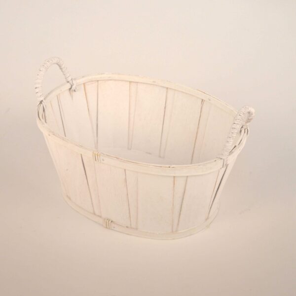 Rustic White Wicker Basket scaled e1694528836548