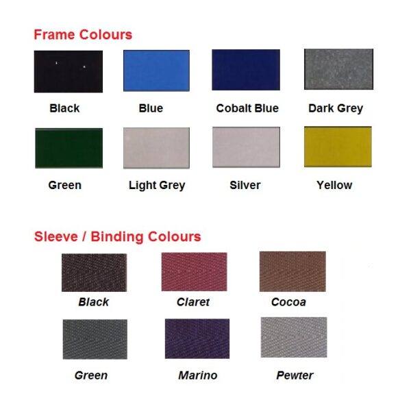Sleeve and Frame Colours 1