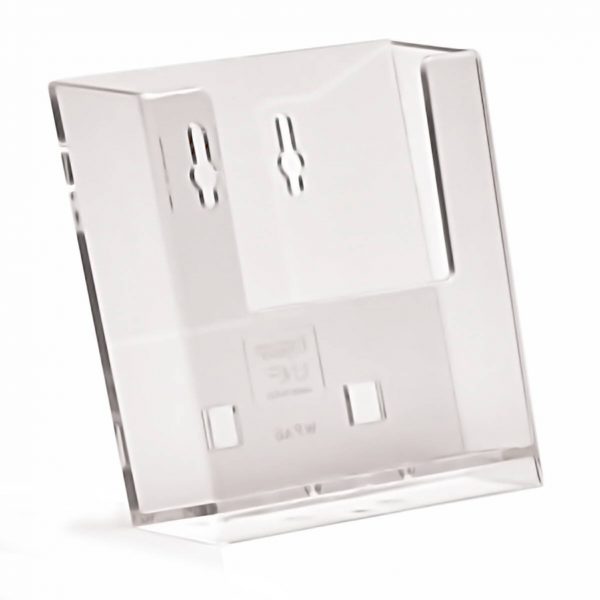 Wall Fix A6 Portrait Leaflet Holder (Including Free Stand)