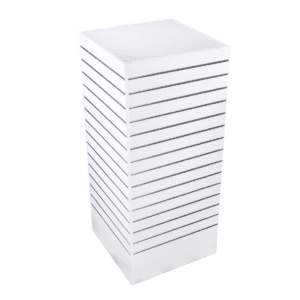 140223 Flat Pack Slatwall Gondola Tower White
