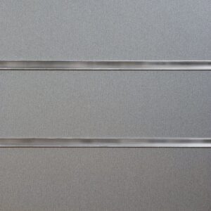 Pewter Slatwall Panel - MDF Melamine - 1200mm x 1200mm - Aluminium Inserts
