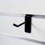 150125 Single Prong Slatwall Hook Black 100mm