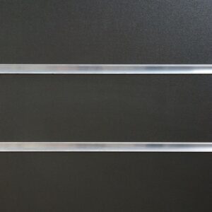 Graphite Slatwall Panel - MDF Melamine - 1200mm x 1200mm - Aluminium Inserts