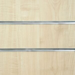 Maple Slatwall Panel - MDF Melamine - 1200mm x 1200mm - Aluminium Inserts