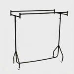 126095 Children’s Black Double Clothes Rail on Wheels