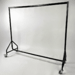 127315 6ft Black Reinforced Clothes Rail (2)
