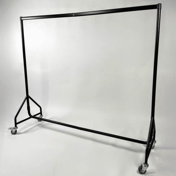 127315 6ft Black Reinforced Clothes Rail (2)