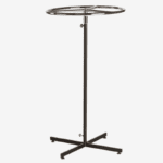 Round Clothes Rail – BlackChrome