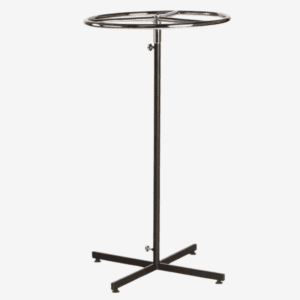 Round Clothes Rail – BlackChrome
