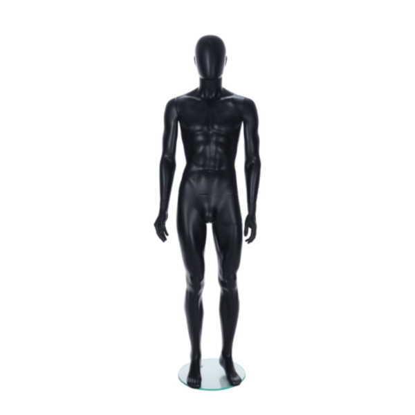 Black Egghead Male Mannequin with ears 205420 A