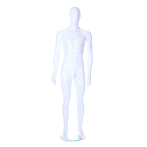 White Egghead Male Mannequin with ears 205410 A