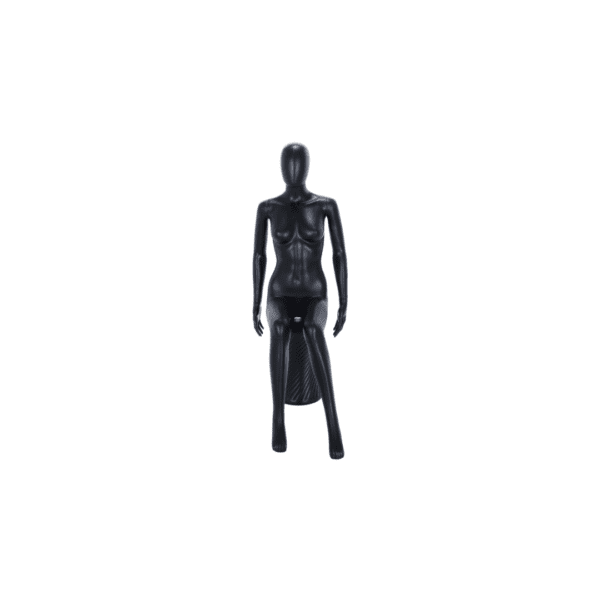 Black Sitting Female Mannequin 205455