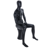 Black Sitting Male Mannequin 205460 2