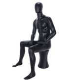Black Sitting Male Mannequin 205460 3