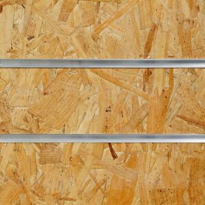 OSB Slatwall Panel - Textured Finish - 1200mm x 1200mm - Aluminium Inserts