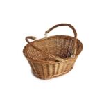 324120 wicker shopping basket with handles dark