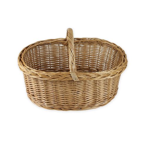 324148 Large wicker basket single handle