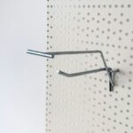 180110 Single Prong Pegboard Hook With Ticket Arm 150mm