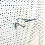 180110 Single prong pegboard hook with ticket arm