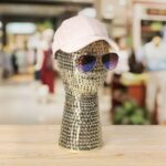 215275 Faceless Gold Lattice Mannequin Head