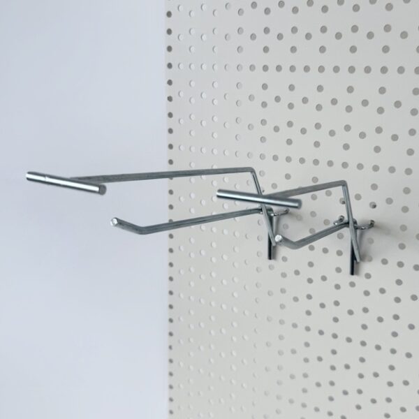 Single Prong Pegboard Hook With Ticket Arm