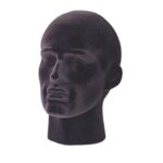 Black Male Flocked Head