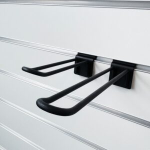 Double Prong Slatwall Hook Black