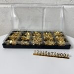 242022 14mm Metallic Gold Effect Price Cube Kit (260 Pieces)