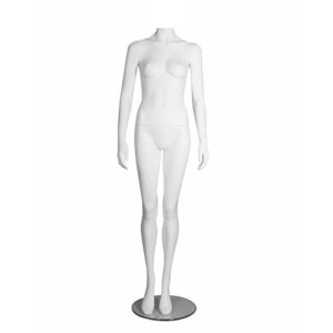 204014 Jodie Matt White Headless Straight Mannequin