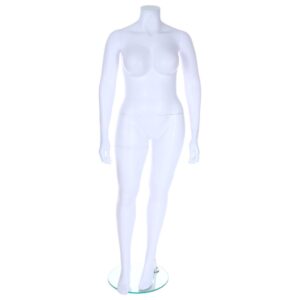 205465 White Headless Female Mannequin Curvy