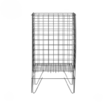 310146 Dump Basket 16 Inch Black Fold Flat
