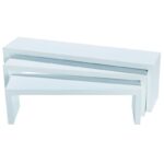 362810 White Wooden Risers (Set of 3)