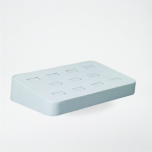 361004 White Leatherette Ring Tray 11 Rings