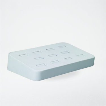 361004 White Leatherette Ring Tray 11 Rings 361004 White Leatherette Ring Tray 11 Rings