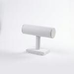 361005 White Leatherette Bangle Stand 1 Tier