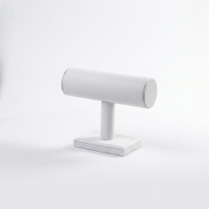 361005 White Leatherette Bangle Stand 1 Tier