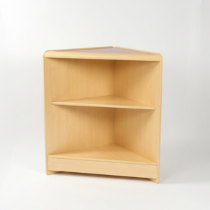 390860 Maple Wooden Shop Counter Corner with Wooden Shelf