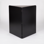 Black Wooden Shop Counter Corner with Wooden Shelf (2)