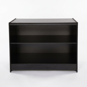 Black Wooden Shop Counter with Wooden Shelf (1)