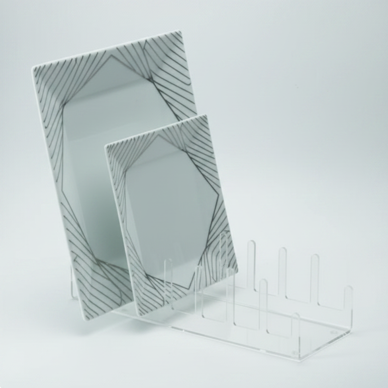 Clear Acrylic Plate Display Rack Clear Acrylic Plate Display Rack
