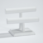White Leatherette Bangle Stand 2 Tierr