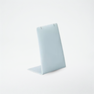 White Leatherette Earring Stand 90mm (1)