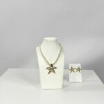 White Leatherette Necklace Busts (4)