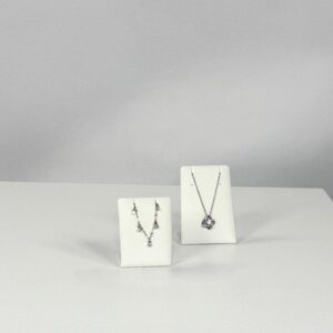 White Leatherette Pendant Stand (1)