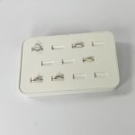 White Leatherette Ring Tray 11 Rings (1)