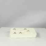 White Leatherette Ring Tray 11 Rings (3)